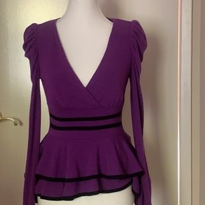 Double Zero Purple Blouse Size S